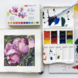 White Nights Botanikus 12 szilkés akvarellfesték készlet műanyag dobozban