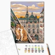 Kép 2/5 - Brushme számfestő készlet Cicaszerelem Párizsban 40 × 50 cm feszített vászon