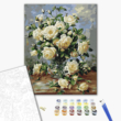 Kép 2/5 - Brushme számfestő készlet Krém csokor 40 × 50 cm feszített vászon