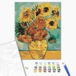 Kép 3/5 - Számfestő, számozott kifestő Van Gogh Napraforgók 40 × 50 cm feszített vászon