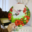 Kép 4/5 - Brushme számfestő készlet Virágos kolibri kör 30 cm