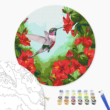 Kép 3/5 - Brushme számfestő készlet Virágos kolibri kör 30 cm