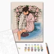 Kép 2/5 - Számfestő, számozott kifestő Ölelés 40 × 50 cm feszített vászon Brushme