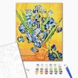 Kép 2/5 - Számfestő, számozott kifestő Van Gogh Íriszek vázában 40×50 cm feszített vászon