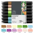 Kép 1/6 - Promarker Winsor&Newton 12 db-os MANGA Fantasy filctoll készlet + Blender