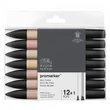 Kép 1/5 - Promarker Winsor&Newton 12+1 db-os bőr tónusai (skin tones) filctoll készlet