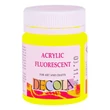 Kép 1/6 - Decola hobby akrilfesték fluoreszkáló citrom, lemon 20 ml