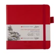 Kép 1/12 - Ladoga Academy Sketchbook piros vázlatfüzet 140 g 12 × 12 cm