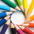 Kép 4/4 - 24 darabos színes ceruza kibontva kört alkot