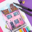 Kép 3/7 - Sonnet kétvégű alkoholos marker, filctoll építészet 12 darabos készlet
