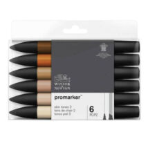 ProMarker Winsor&Newton 6 db-os bőr tónusai (skin tones) set 2 filctoll készlet