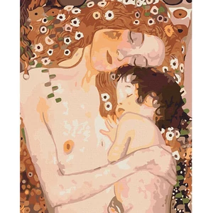 Számfestő, számozott kifestő Anya és gyermeke 40 × 50 cm feszített vászon