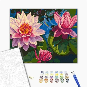 Brushme számfestő készlet "tavirózsa" 40 × 50 cm feszített vászon