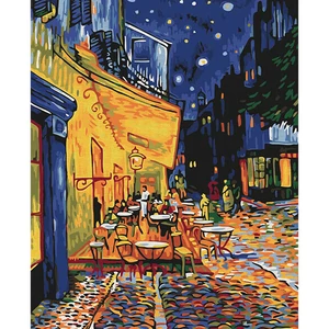 Számfestő, számozott kifestő Van Gogh Éjszakai Kávézó 40×50 cm feszített vászon