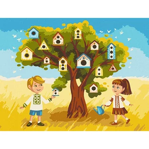 Brushme számfestő készlet Ukrajna jövője 30 × 40 cm feszített vászon