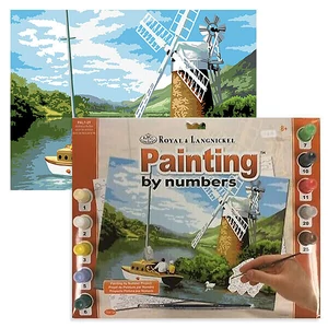 Royal Langnickel számfestő készlet Szélmalom a folyónál 29 × 39 cm