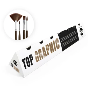 Borciani akril, kalligráf ecsetkészlet, ecsettámasszal, 4 darabos Top Graphic