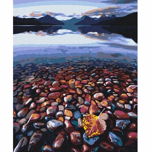 Számfestő, számozott kifestő Kavicsos part 40 × 50 cm feszített vászon Brushme