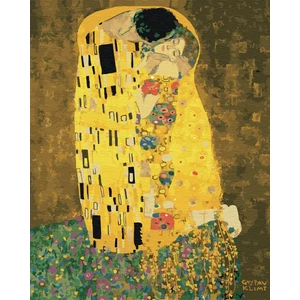 Számfestő, számozott kifestő Gustav Klimt Csók 40 × 50 cm feszített vászon