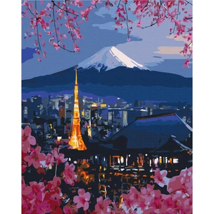Számfestő, számozott kifestő Utazás Japánban 40 × 50 cm feszített vászon Brushme