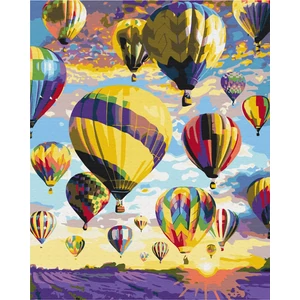 Számfestő, számozott kifestő Léghajók 40 × 50 cm feszített vászon Brushme