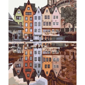 Számfestő, számozott kifestő Stockholm tükörképe 40 × 50 cm feszített vászon