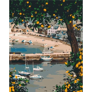 Számfestő, számozott kifestő Festői öböl 40 × 50 cm feszített vászon Brushme