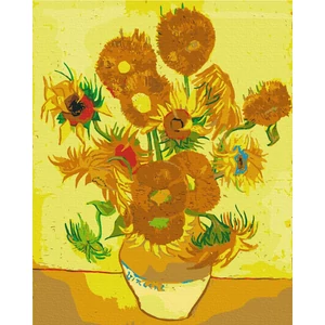 Számfestő, számozott kifestő Napraforgók 40 × 50 cm feszített vászon Brushme