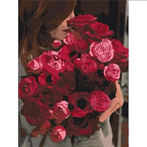 Számfestő, számozott kifestő Csokor a kedvesemtől 40 × 50 cm feszített vászon