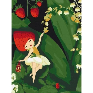 Számfestő, számozott kifestő Eper Tündér 15 30 × 40 cm feszített vászon