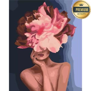 Számfestő, számozott kifestő Kecses virág 40 × 50 cm feszített vászon