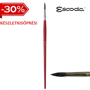 Escoda Saturno hosszúnyelű kerek természetes görényszőr ecset