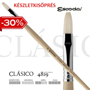 Escoda Clásico természetes lapos fehér sörte ecset