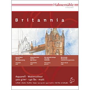 Hahnemühle Britannia akvarelltömb 300g szatén HP 42 × 56 cm