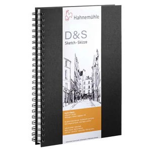 Hahnemühle D&S skicc tömb spirálos fekete 140 g A5 álló