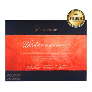 Hahnemühle Prémium akvarelltömb 300 g CP Mould Made 100% pamut 24 × 32 cm