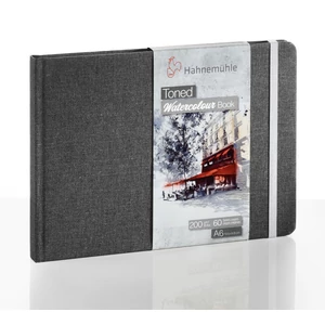 Hahnemühle Toned akvarell könyv Watercolour Book szürke, A6 fekvő Hahnemühle Toned akvarell könyv Watercolour Book szürke, A6 fekvő