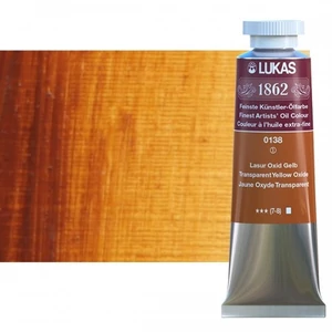 Olajfesték 37 ml Lukas 1862 olaj, 0138 Transparent Yellow Oxide
