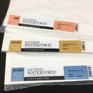 Saunders Waterford akvarellpapír 300-638g mould made