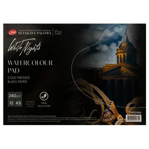 White Nights Fekete Lapos Akvarelltömb CP A5 12 lap