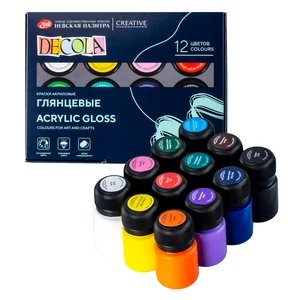 Decola fényes hobby akrilfesték készlet 12 × 20 ml