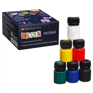 Decola matt hobby akrilfesték készlet 6 × 20 ml