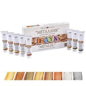 Decola hobby akrilfesték készlet metál színek 8 × 18 ml
