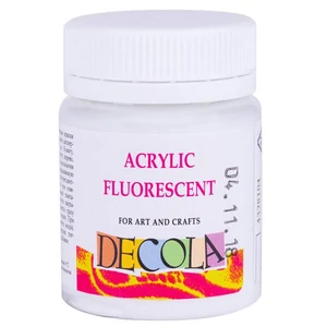 Decola hobby akrilfesték fluoreszkáló fehér, white 20 ml