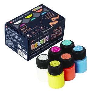 Decola textilfesték készlet trendi színek 6 × 20 ml