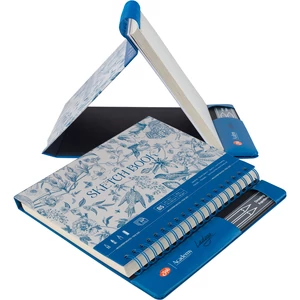 Ladoga Academy Sketchbook spirálos vázlatfüzet, rajztömb 160 g, kék