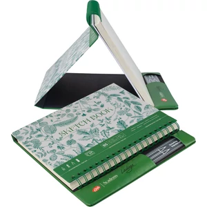 Ladoga Academy Sketchbook spirálos vázlatfüzet, rajztömb 160 g, zöld