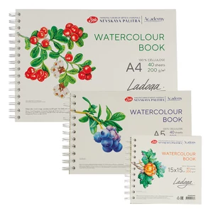Ladoga Academy akvarelltömb spirálos 40 lap