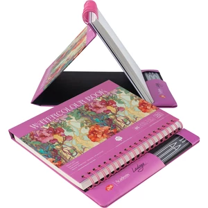 Ladoga Academy spirálos akvarellkönyv 300 g 100% pamut, pink