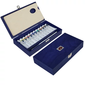 Master Class 12 x 18 ml olajfesték készlet fadobozban palettával, ecsettel